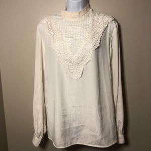 Vintage Lace Detail Blouse